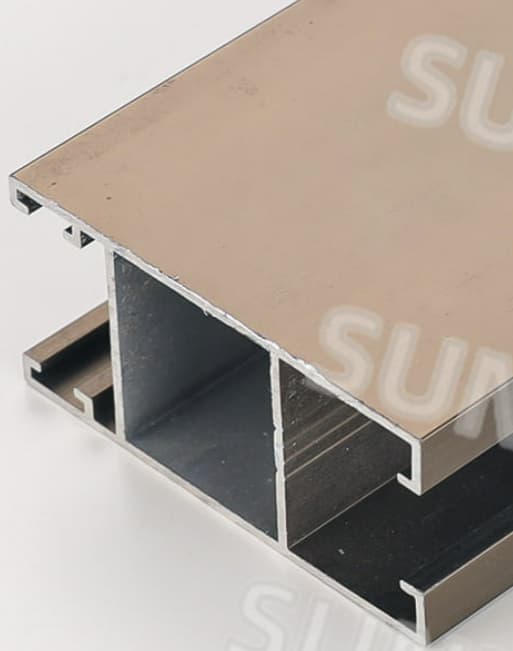 champagne anodized aluminum profile